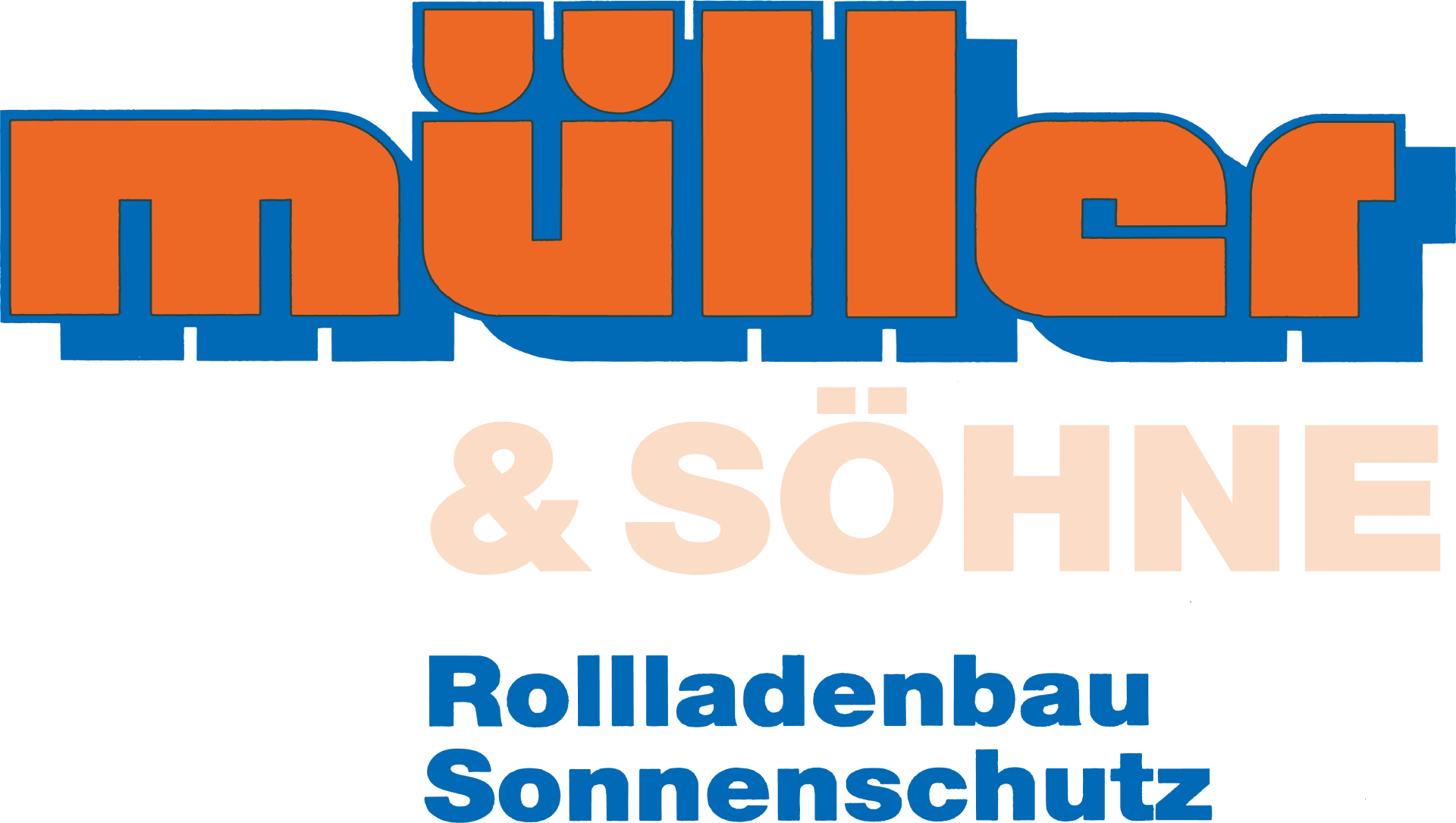 Das Logo der Müller & Söhne GmbH für Rolladenbau und Sonenschutz.