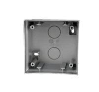 Leere Kunststoffwanddose in Grau